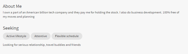 sugar daddy bio bad example