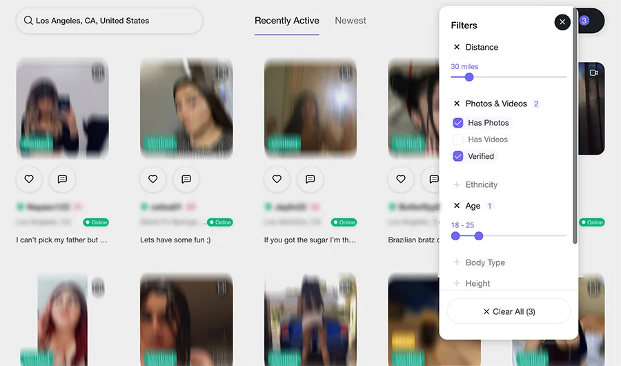 sugardaddycom search filters