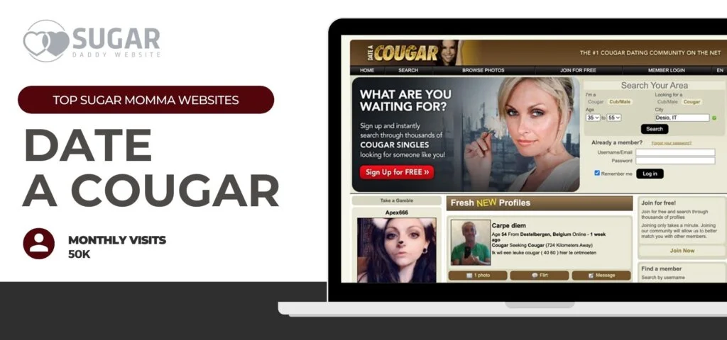 Sugar momma site - Date A Cougar