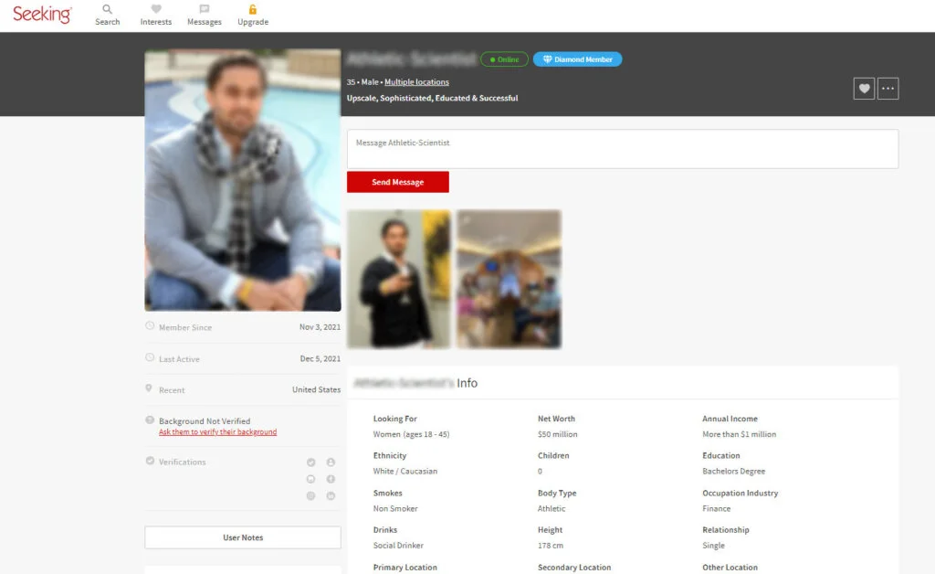 Sugar daddy profile example