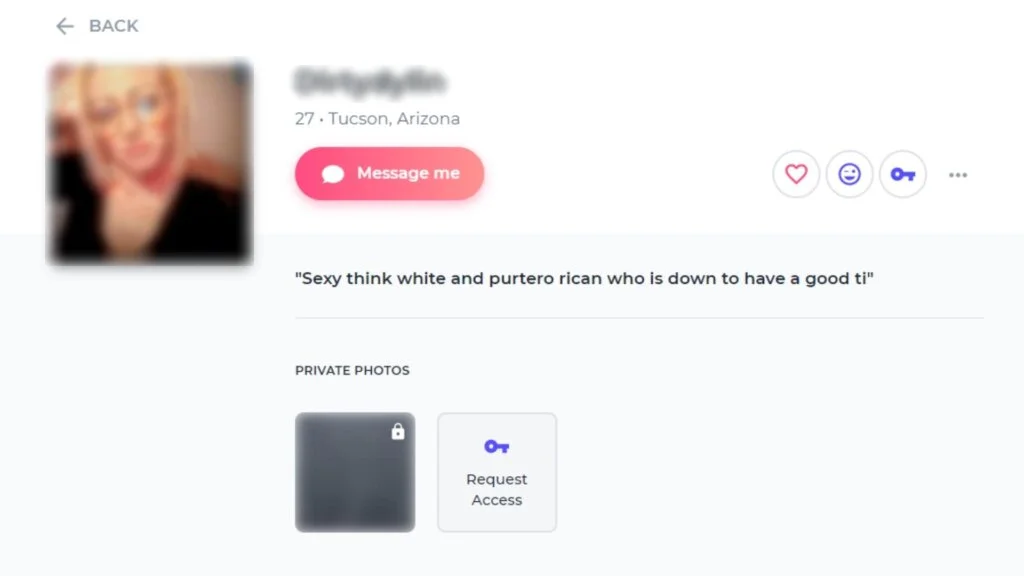 Sugar baby profile example