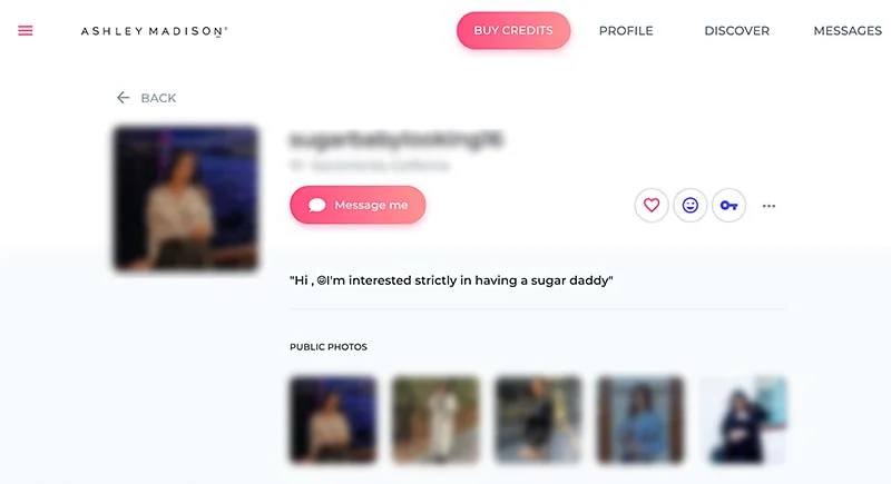 ashley madison sugar baby profile