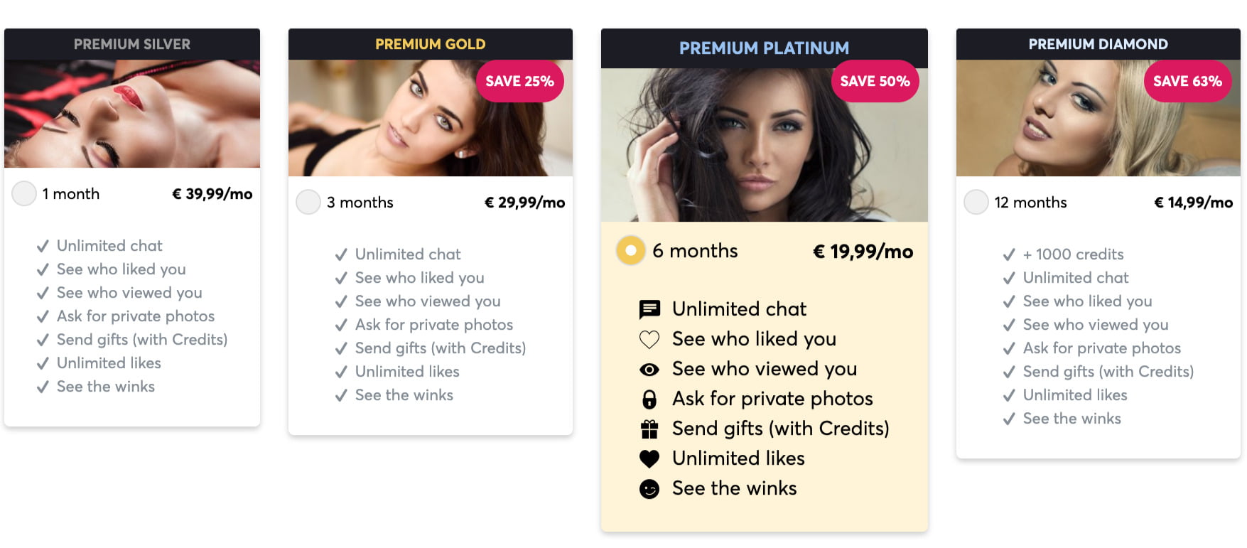 Pricing on the EliteMeetsBeauty