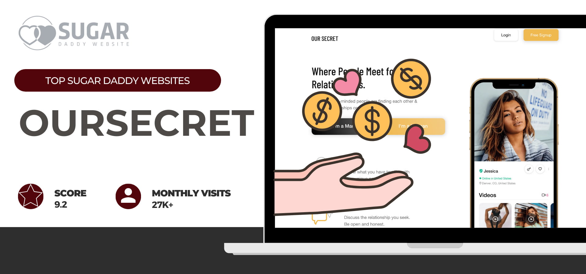 Sugar daddy site that sends money - OurSecret