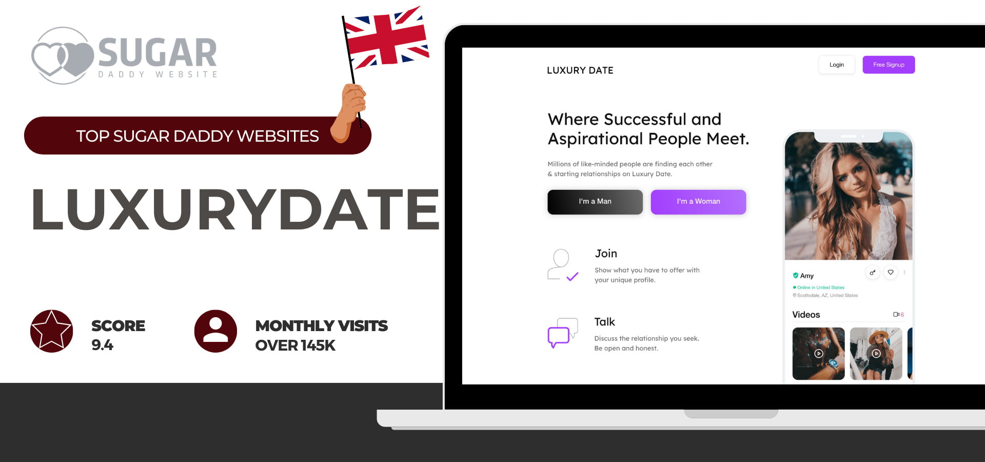 LuxuryDate sugar daddy sites UK
